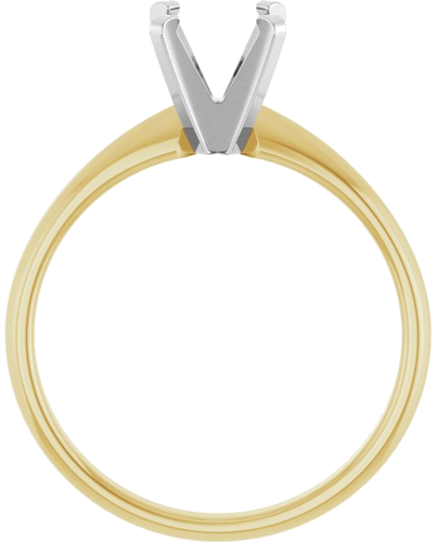 Sužadėtuvių Žiedas „Solitaire“ 14k yellow/white gold Square 4.5mm (2)