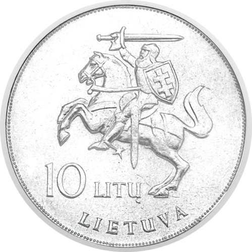 1993 Pāvests Jānis Pāvils II Lietuva 10 litu sudraba monēta MS 66 (4)