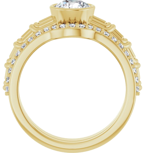 14K Yellow 6.5 mm Round Solitaire Engagement Ring Mounting (7)