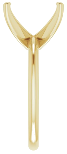 14K Yellow  11x9 mm Emerald Solitaire Engagement Ring Mounting (4)