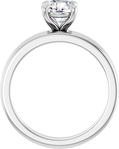 Sužadėtuvių Žiedas „Claw-Prong Solitaire“ 14k white gold Round 6.5mm (7)