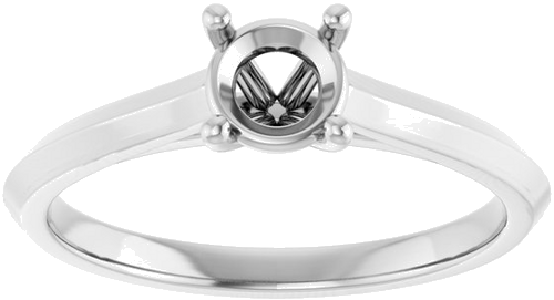 Sužadėtuvių Žiedas „Claw-Prong“ 14k white gold Round 5.2mm (3)