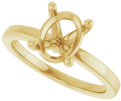 Sužadėtuvių Žiedas „Solitaire“ 14k yellow gold Oval 9mm x 7mm (5)