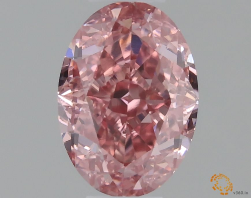 0.41 carat Fancy Intense Pink-VS1 Natūralus Oval Deimantas (1)