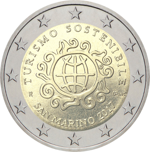 2017 Sanmarīno Tūrisma 2 eiro monēta (3)