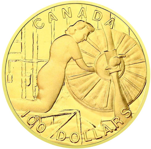 100 Dollars The Home Front 1994 Canada Gold Coin (1)