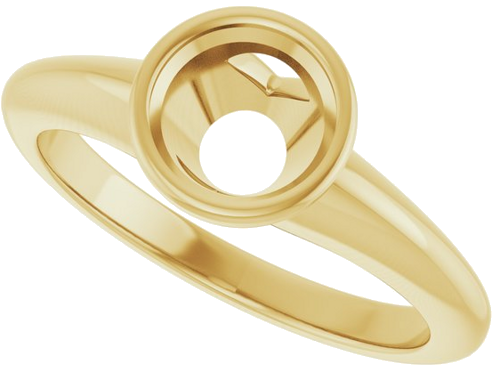 Sužadėtuvių Žiedas „Bezel-Set Solitaire“ 14k yellow gold Round 6.5mm (5)