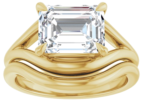 Sužadėtuvių Žiedas „Claw-Prong Solitaire“ 14k yellow gold Emerald 9mm x 7mm (8)