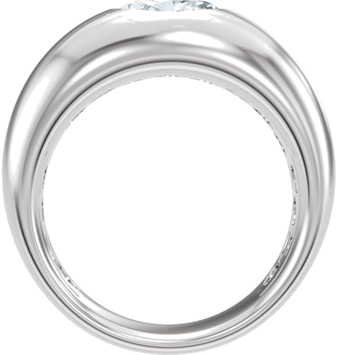 Sužadėtuvių Žiedas „Solitaire“ 14k white gold Oval 8.5mm x 6.5mm (2)