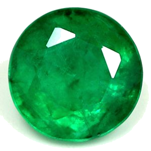 0.68 carat GREEN Round Smaragdas (1)