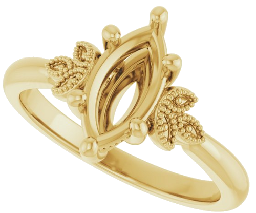 Sužadėtuvių Žiedas „Solitaire“ 14k yellow gold Marquise 10mm x 5mm (5)