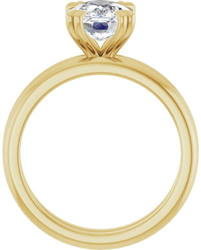 Sužadėtuvių Žiedas „Double Claw-Prong“ 14k yellow gold Elongated Cushion 9mm x 7mm (7)
