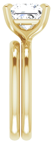 Sužadėtuvių Žiedas „Solitaire“ 585 Geltonojo Aukso Square 8mm (9)