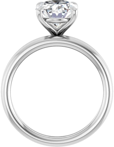Sužadėtuvių Žiedas „Claw-Prong Solitaire“ 14k white gold Oval 10mm x 8mm (7)