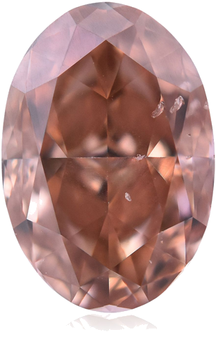 0.61 carat Fancy Deep Brownish Orangey Pink-SI2 Natūralus Oval Deimantas (1)