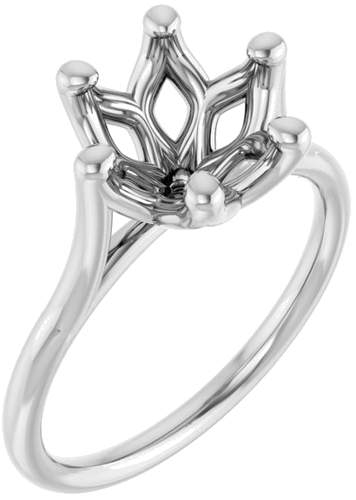Sužadėtuvių Žiedas „Cathedral-Style Solitaire“ 14k white gold Round 8.8mm (1)