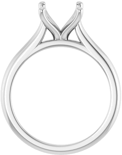 Sužadėtuvių Žiedas „Solitaire“ 585 Baltojo Aukso Oval 10mm x 8mm (2)