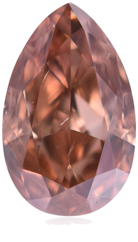 0.41 carat Fancy Deep Orangey Pink-SI1 Natūralus Pear Deimantas (1)
