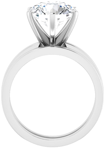 Sužadėtuvių Žiedas „Solitaire“ 14k white gold Round 10mm (7)