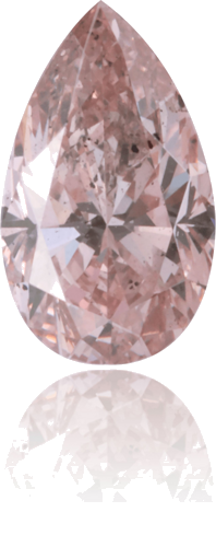 0.55 carat Fancy Pink-SI2 Natūralus Pear Deimantas (1)