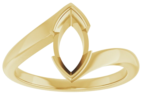 Sužadėtuvių Žiedas „Half-Bezel Solitaire“ 14k yellow gold Marquise 10mm x 5mm (3)