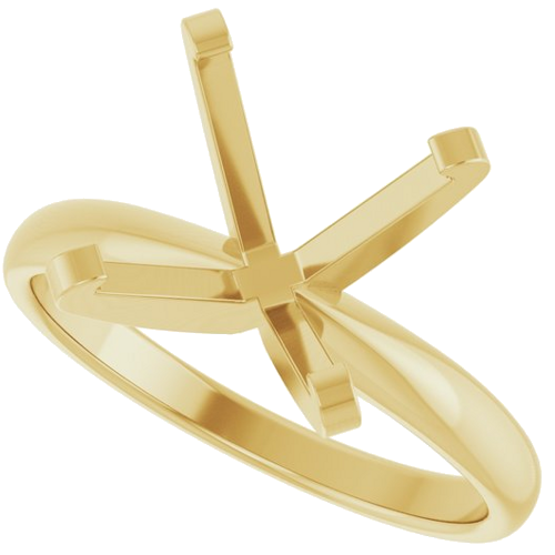 Sužadėtuvių Žiedas „Solitaire“ 14k yellow gold Square 9mm (5)