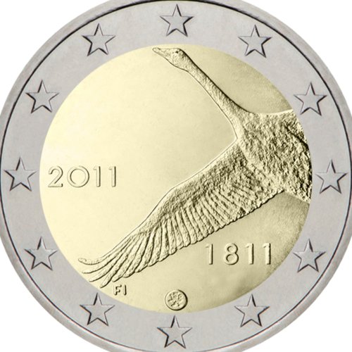 2011 Финляндия 200-летие Банка монета 2 евро (2)