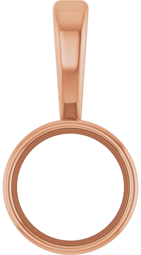Pakabukas „Bezel-Set Solitaire“ 14k rose gold Round 4mm (1)
