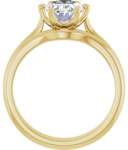 Sužadėtuvių Žiedas „Solitaire“ 14k yellow gold Oval 9mm x 7mm (7)