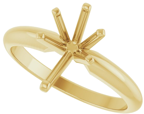14K Yellow 10x6 mm Pear Heavy 6-Prong Engagement Ring Mounting (5)