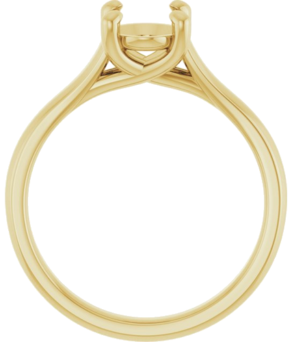 Sužadėtuvių Žiedas „Solitaire“ 10k yellow gold Oval 8mm x 6mm (2)