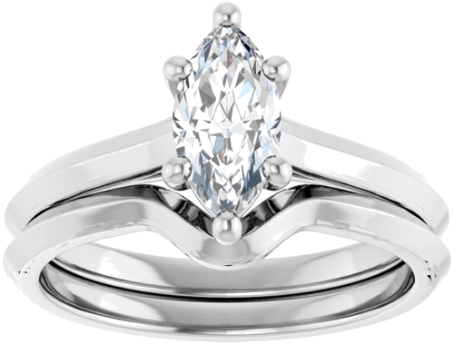 14K White 9x4.5 mm Marquise Solitaire Engagement Ring Mounting (8)