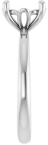 14K White 8.2 mm Round Solitaire Engagement Ring Mounting (4)