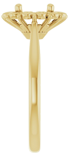Sužadėtuvių Žiedas „Solitaire“ 10k yellow gold Round 7mm (4)