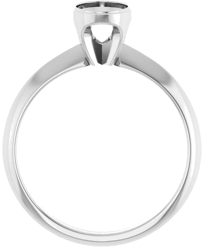 14K White 7 x 5 mm Oval Solitaire Engagement Ring Mounting (2)