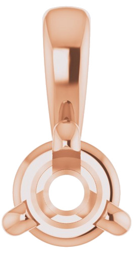 10K Rose 2.5 mm Round  3-Prong Pendant Mounting (1)