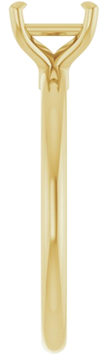 Sužadėtuvių Žiedas „Claw-Prong“ 14k yellow gold Square 5mm (4)