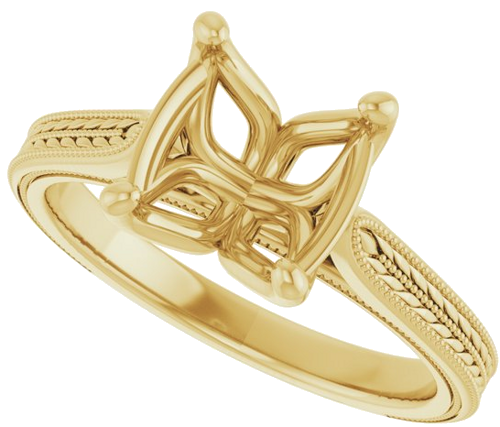 Sužadėtuvių Žiedas „Solitaire“ 14k yellow gold Oval 10mm x 8mm (5)