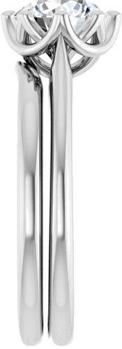 14K White 7 mm Round Solitaire Engagement Ring Mounting (9)