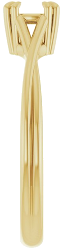 Sužadėtuvių Žiedas „Double Claw-Prong Solitaire Criss-Cross“ 18k yellow gold Round 5.2mm (4)