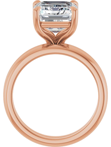 Sužadėtuvių Žiedas „Claw-Prong“ 14k rose gold Emerald 11mm x 9mm (7)