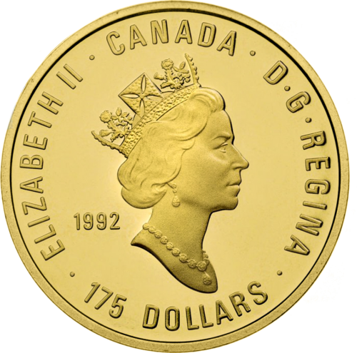 1992 Kanada Olimpinis judėjimas 175 dolerių auksinė moneta (2)
