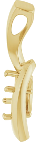 14K Yellow  6.5 mm Round Pendant Mounting (3)