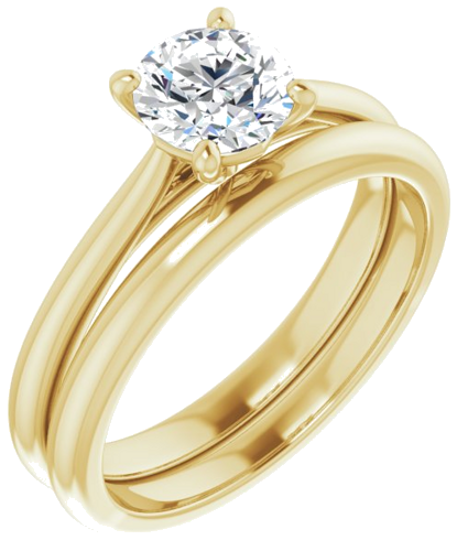 Sužadėtuvių Žiedas „Solitaire“ 18k yellow gold Round 6mm (3)