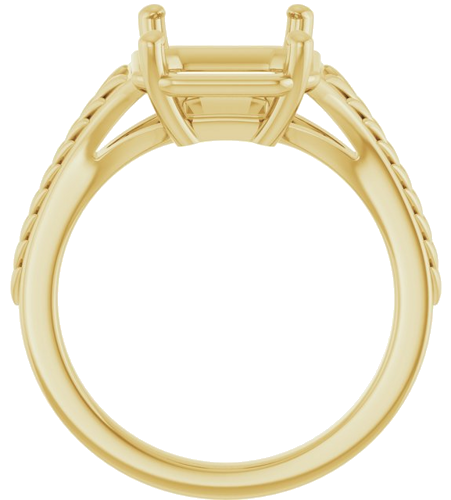Sužadėtuvių Žiedas „Solitaire“ 14k yellow gold Emerald 10mm x 8mm (2)