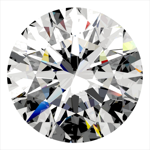 0.5 carat F-SI2 Excellent cut Natūralus Round Deimantas (1)
