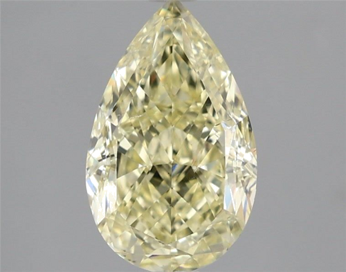 3.02 carat Fancy Yellow-SI1 Natūralus Pear Deimantas (1)