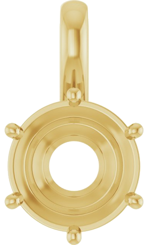 Pakabukas „Solitaire Charm“ 14k yellow gold Round 10mm (1)