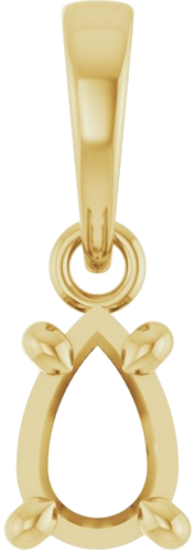 Pakabukas „Solitaire“ 14k yellow gold Pear 6mm x 4mm (1)