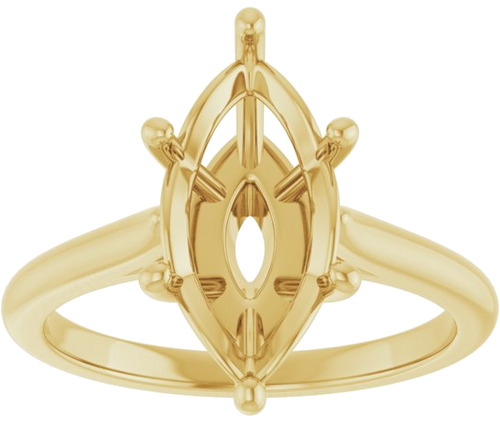 Sužadėtuvių Žiedas 14k yellow gold Marquise 14mm x 7mm (3)